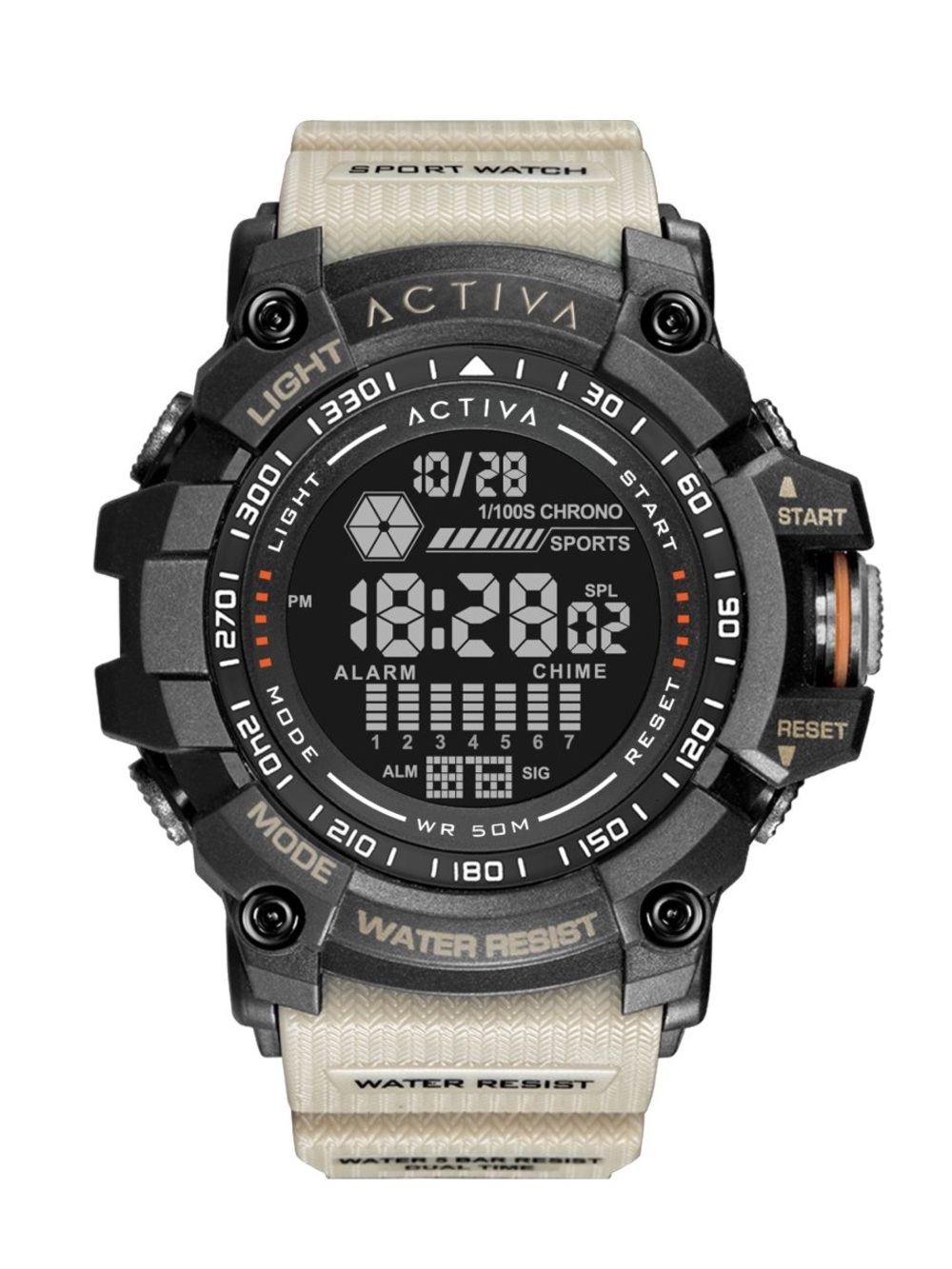 Invicta Activa Strike X Digital Sport Watch in Beige & Black NWT NIB